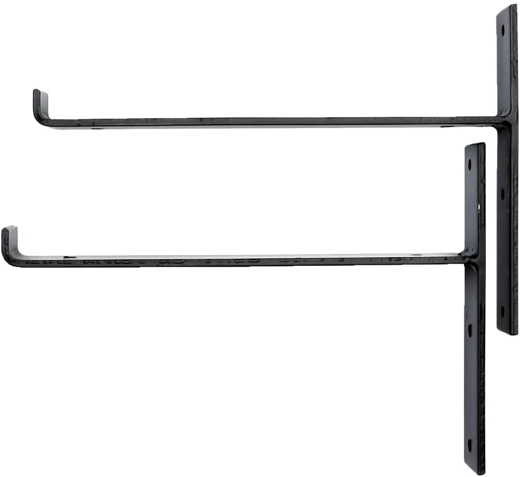 Shelf Brackets Black Iron Heavy Duty Farmhouse Wall Mounted Brackets