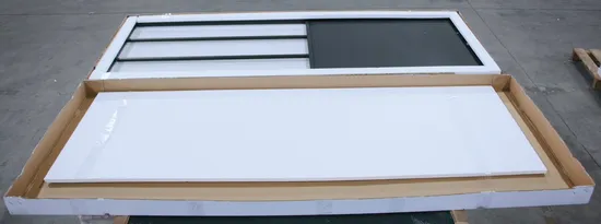 Steel Frame Clear Glass Barn Door with Kickplate for Kitchen