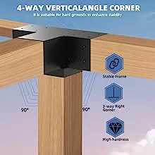 Metal Right Angle Corner Bracket Kit for Wood Beams Gazebo Pergola Kit