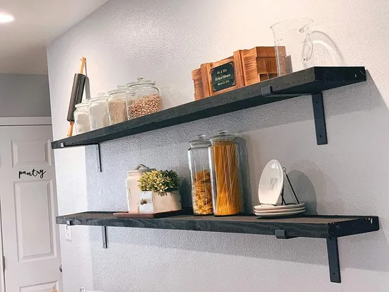 Industrial Farmhouse Metal DIY Wall Floating Shelf Bracket