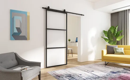 Knocked Down Version Three Lites Glass Barn Door/Sliding Glass Doors