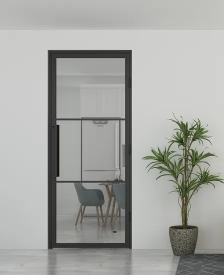 French Style Steel Frame Glass Swing Sliding Door