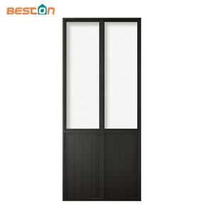 Steel Frame Sliding Glass Door Double Grid Door
