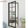 Loft French Style Black Steel Frame Swing Glass Hinge Door