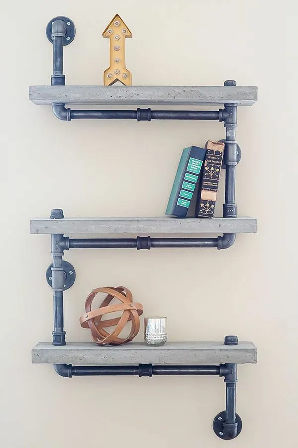 Rustic Pipe Wall Mount Towel Rack Bath Hardware Fixture Set Bracket