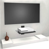 Glass TV Stand Wall Mounted Computer Screen Caddy Top Adjustable TV Shelf