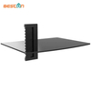 Glass TV Stand Wall Mounted Computer Screen Caddy Top Adjustable TV Shelf