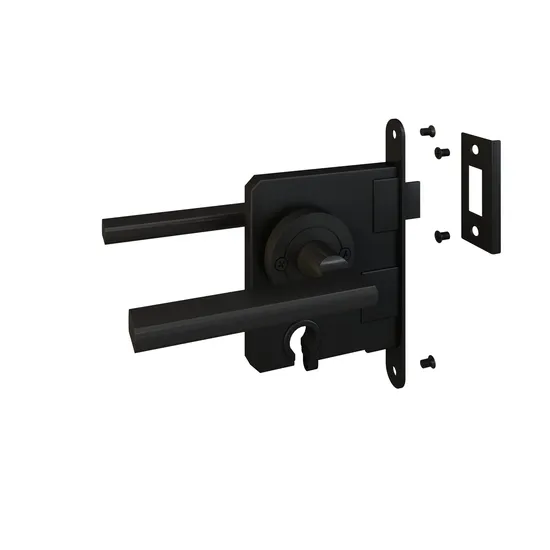 Double Steel Framed Swing Glass Door Metal Framed Door with Lock