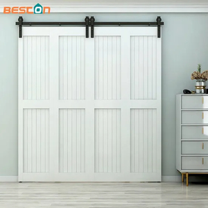 Saves Space Bi-Folding Sliding Barn Door Hardware Closet Rail Roller Accessory