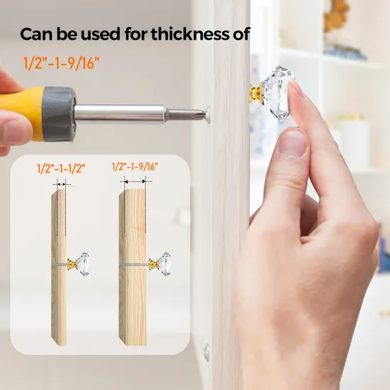 High Quality Crystal Drawers Knobs Furniture Handles and Knobs for Kitchen Cabinet