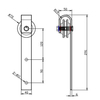 Customized Classic Carbon Steel Sliding Barn Door Hardware Kit