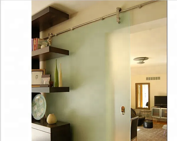 European Modern Stainless Steel Glass Door Sliding Barn Door Hardware System Kits