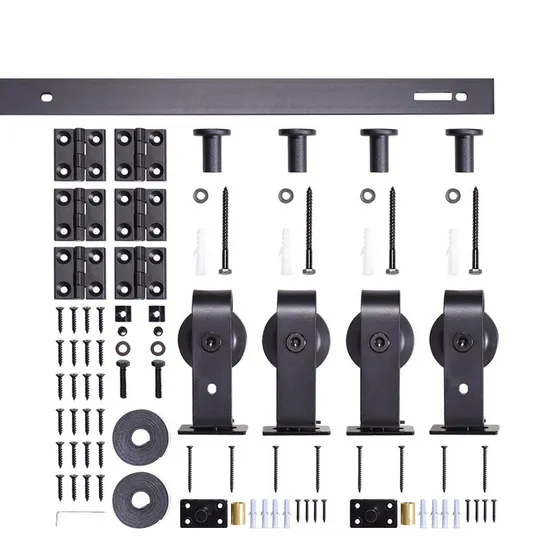 6.6FT Sliding Bifold Barn Door Hardware Kits Bifolding Door Hardware Set