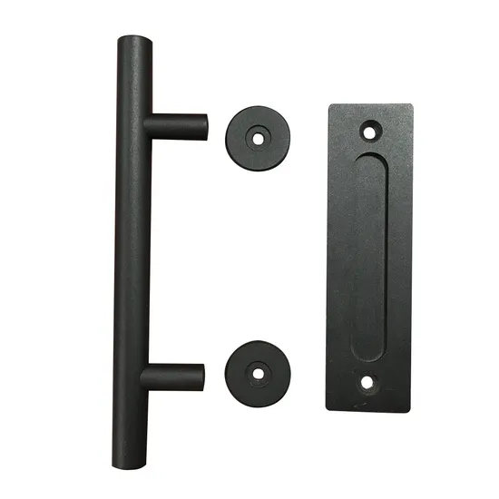 Satin Nickel Carbon Steel Big Wheel Sliding Barn Door Hardware Kit