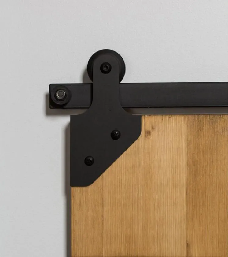 Black Modern Cabinet Track Sliding Barn Door Hardware Kits Fitting