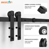 6.6FT in 5 Tracks Firmness Sliding Barn Door Basic Sliding Track Hardware Kit