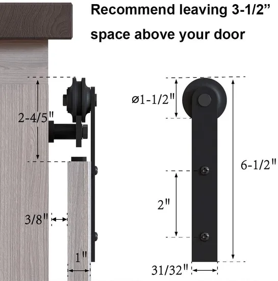 Steel Sliding Wholesale Barn Door Hardware System Concealed Sliding Door Hardware