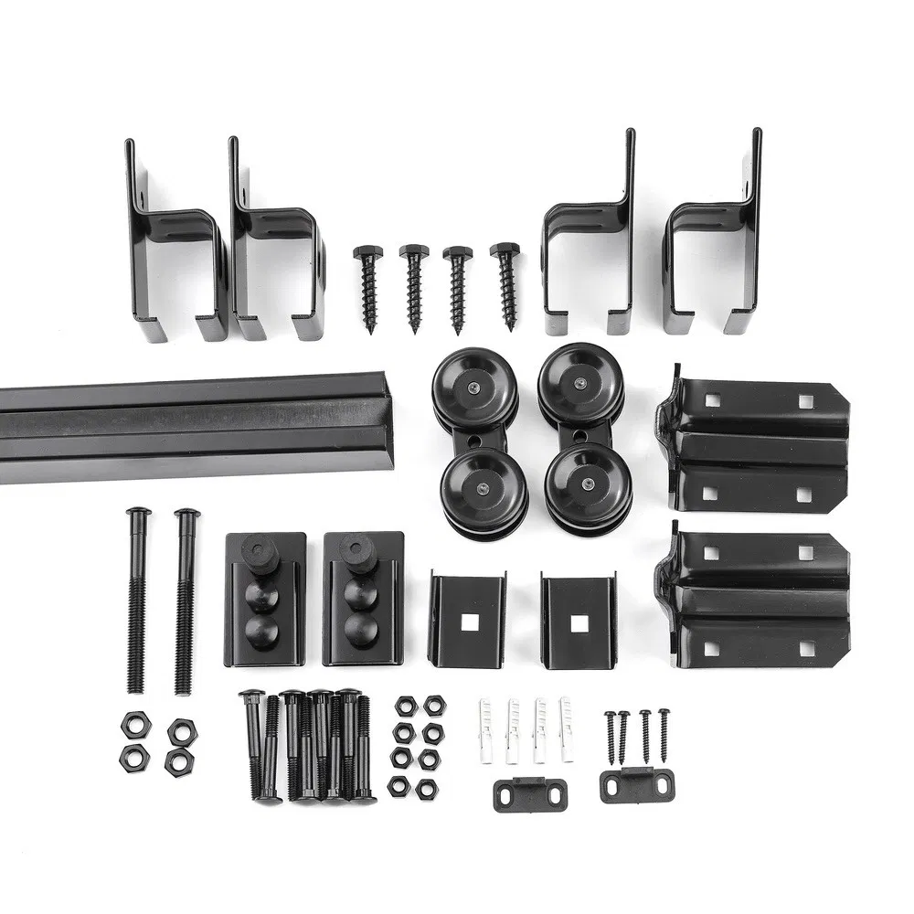 Roller Track Kit Side Single Bi Fold Sliding Barn Door Hardware Kit