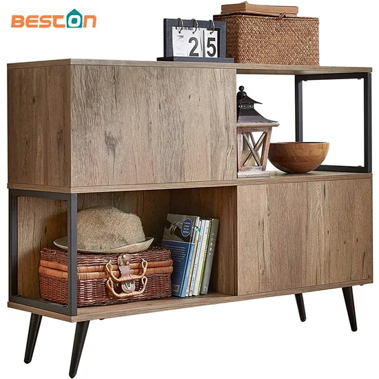 Entrance Living Room Double-Layer Storage Cabinet with Cabinet Doors