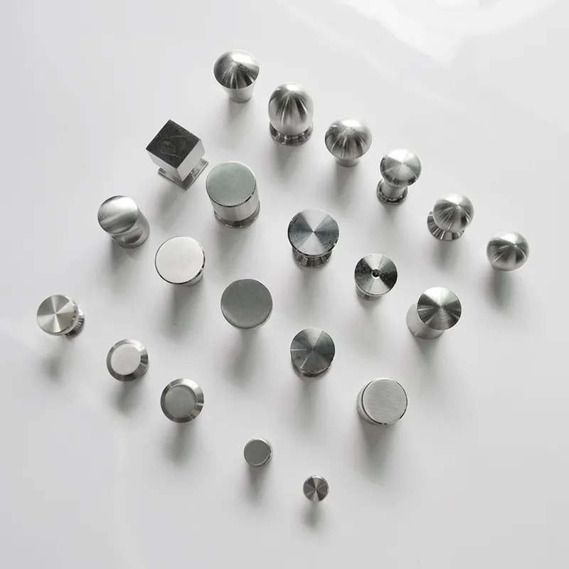 Stainless Steel Wardrobe Metal Cupboard Knobs Handles Drawer Pull Round Cabinet Knob