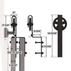 10FT Heavy Duty Single Track Bypass Big Spoke Wheel Sliding Barn Door Hardware