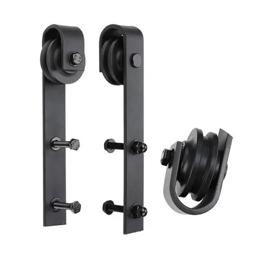 Traditional Country Classic J Shape Interior Wood Sliding Barn Door Hardware