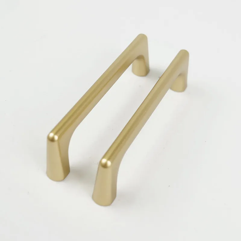 Zinc Alloy Sand Golden Door Lever Handle Cabinet Door Pull Handles