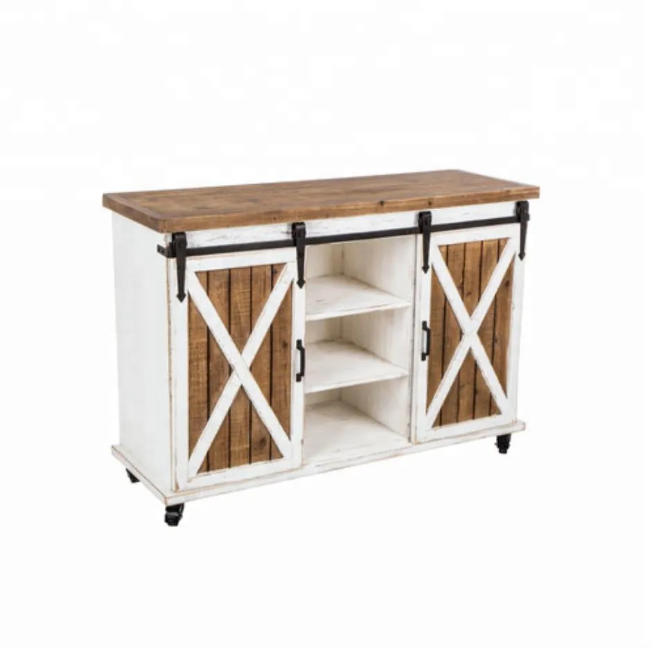 Cabinet Box Cupboard Mini Barn Sliding Door Hardware Kit Set