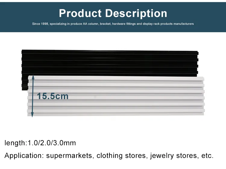 Aluminum Metal Slatwall Panels Single Side Display Board Hanging