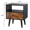 Nordic Design Modern Solid Wood Luxury Bedside Table Nightstand Side Table