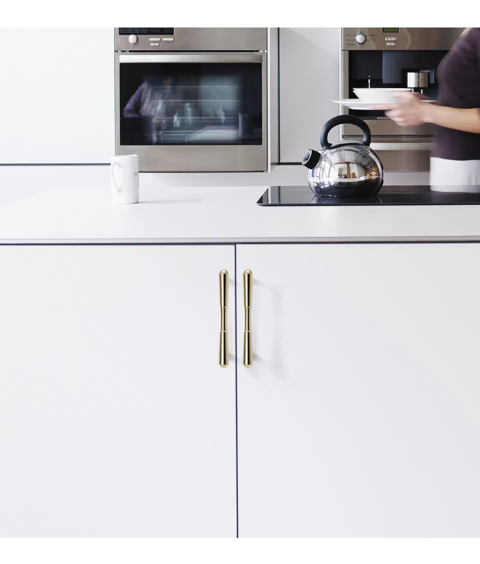 Zinc Alloy Kitchen Cabinet Handles Drawer Knobs Bright Chrome Furniture Handle