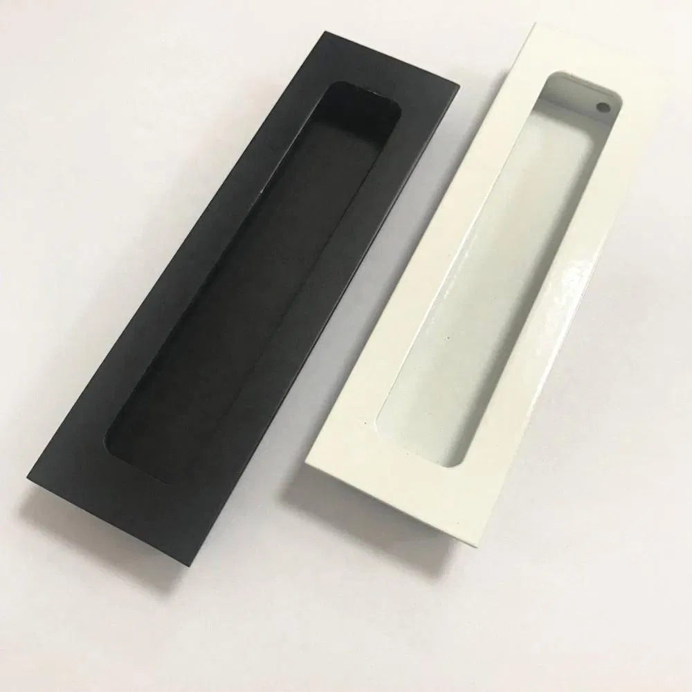Embedded Handles Black Rectangular Recessed Cabinet Flush Pull Concealed Handle