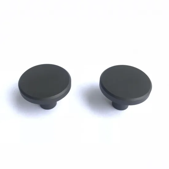 Aluminum Matt Black Kitchen Drawer Single Hole Handle Cabinet Round Knob