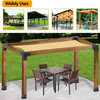 Pergola Kit Elevated Wood Stand Woodwork for 4 