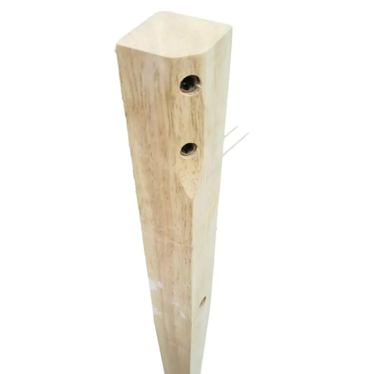 Rubber Wood Unfinished Chair Leg Solid Wood Furniture Leg