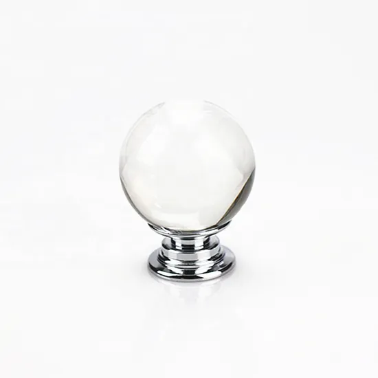 China Factory Supplr Glass Crystal Clear Bubble Ball Door Knob