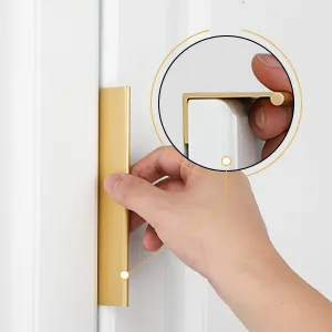 Hidden Cabinet Handles Aluminum Alloy Kitchen Cupboard Drawer Edge Handle Pulls Knobs