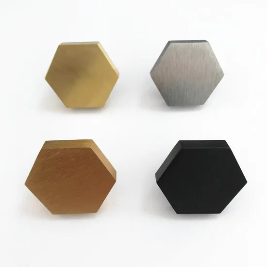 Solid Brass Hexagon Cabinet Knob Drawer Handle Pulls
