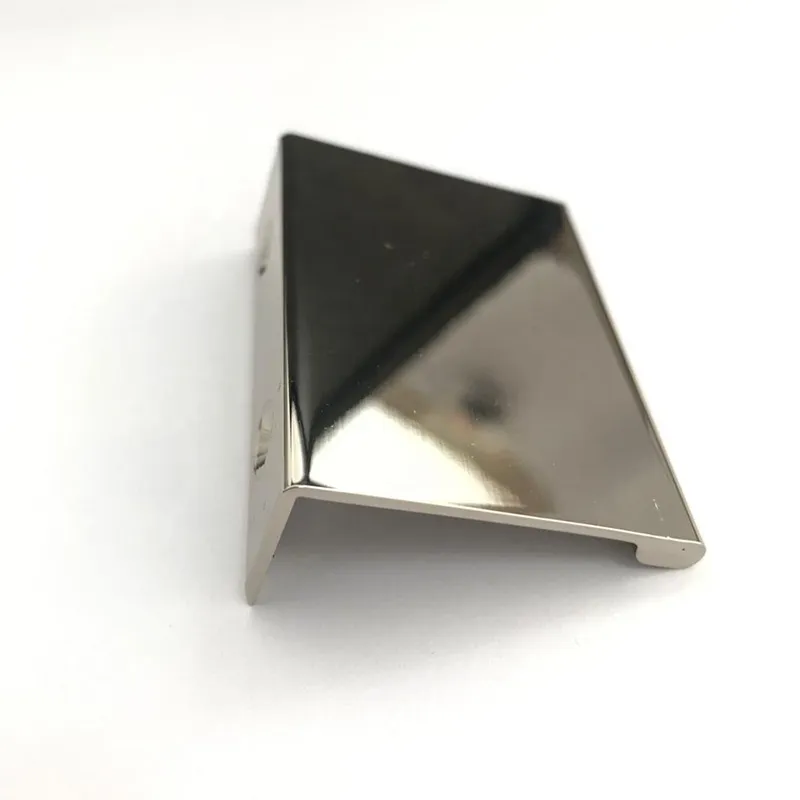 Bedroom Furniture Hardware Aluminum Alloy Chrome Kitchen Cabinet Drawer Edge Pull Handle