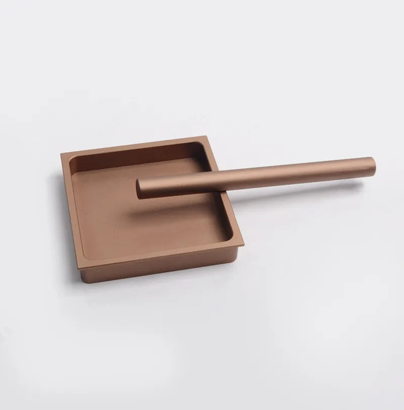 Aluminium Recessed Cabinet Square Handles Concealed Sliding Barn Door Wardrobe Pull Handle