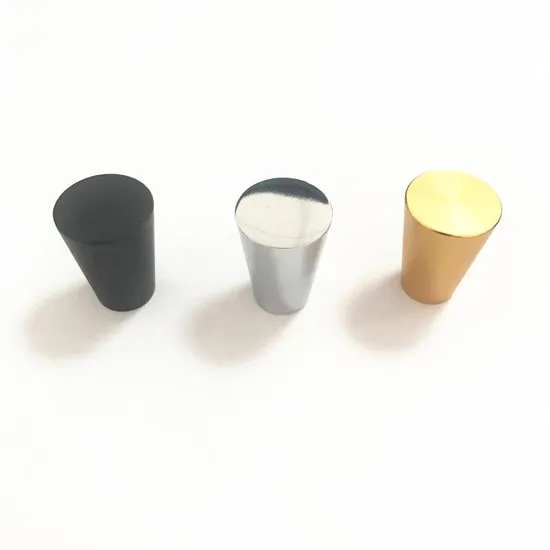 Chrome & Matt Black & Brass Gold Solid Furniture Kitchen Hardware Drawer Pull Knob