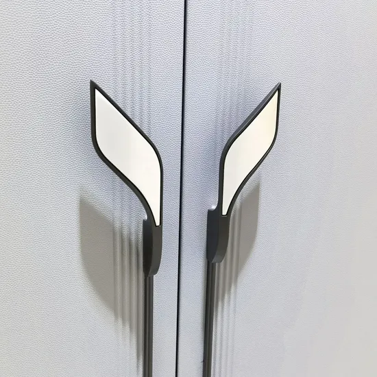Zinc Alloy Leather Furniture Cabinet Handles New Design Wardrobe Door Pull Handle