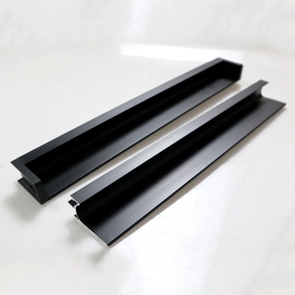 Aluminum Furniture Hidden Drawer Handle Kitchen Cabinet Wardrobe Invisible Handles