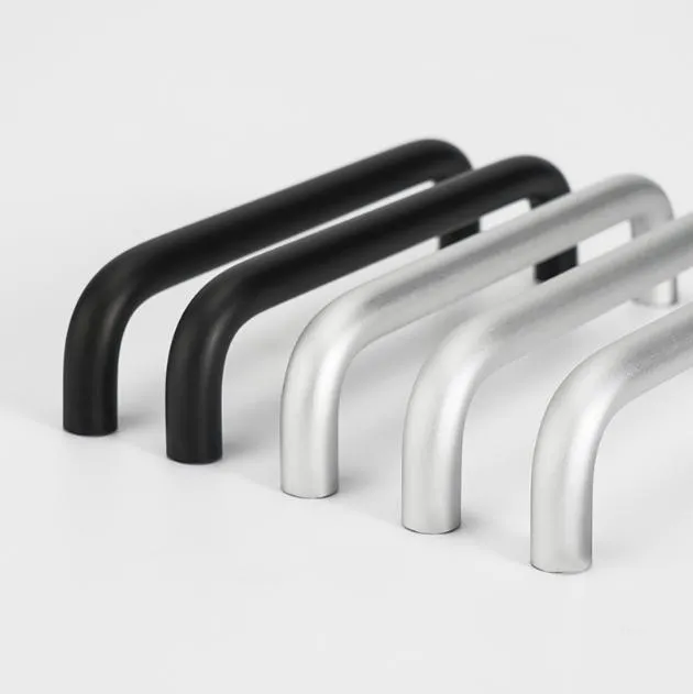 Curved Kitchen Drawer Handle Aluminum U Shape Handles