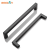 Stainless Steel Cabinet Drawer Door Handle Black Square Tube Furniture Pull Handles