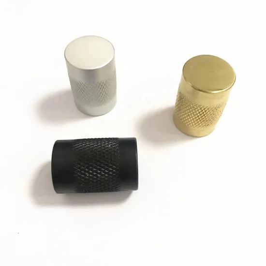 Black Cabinet Drawer 12mm and 20mm Diameter Round Knurling Knob Pull