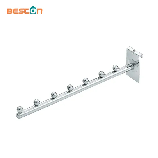 Chrome Finish Metal Iron Hanging Wire Grid Mesh Display Shelf Tube Hook