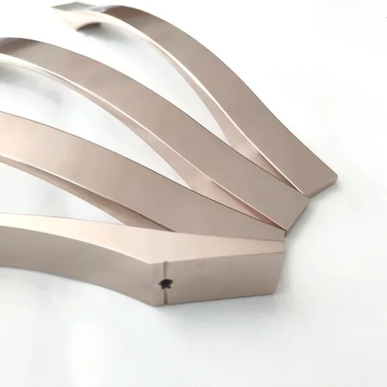 Brass Color Rose Gold Square Pull Hardware Furniture Cabinet Door Pull Handles