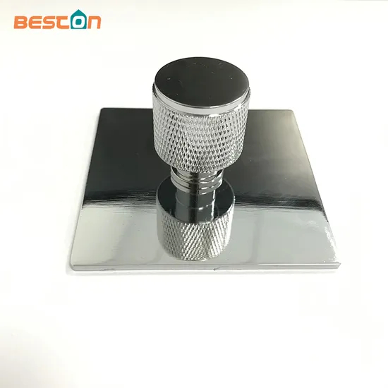 Aluminum Alloy European Style Handle Chrome Unique Bathroom Furniture Cabinet Knurling Knobs