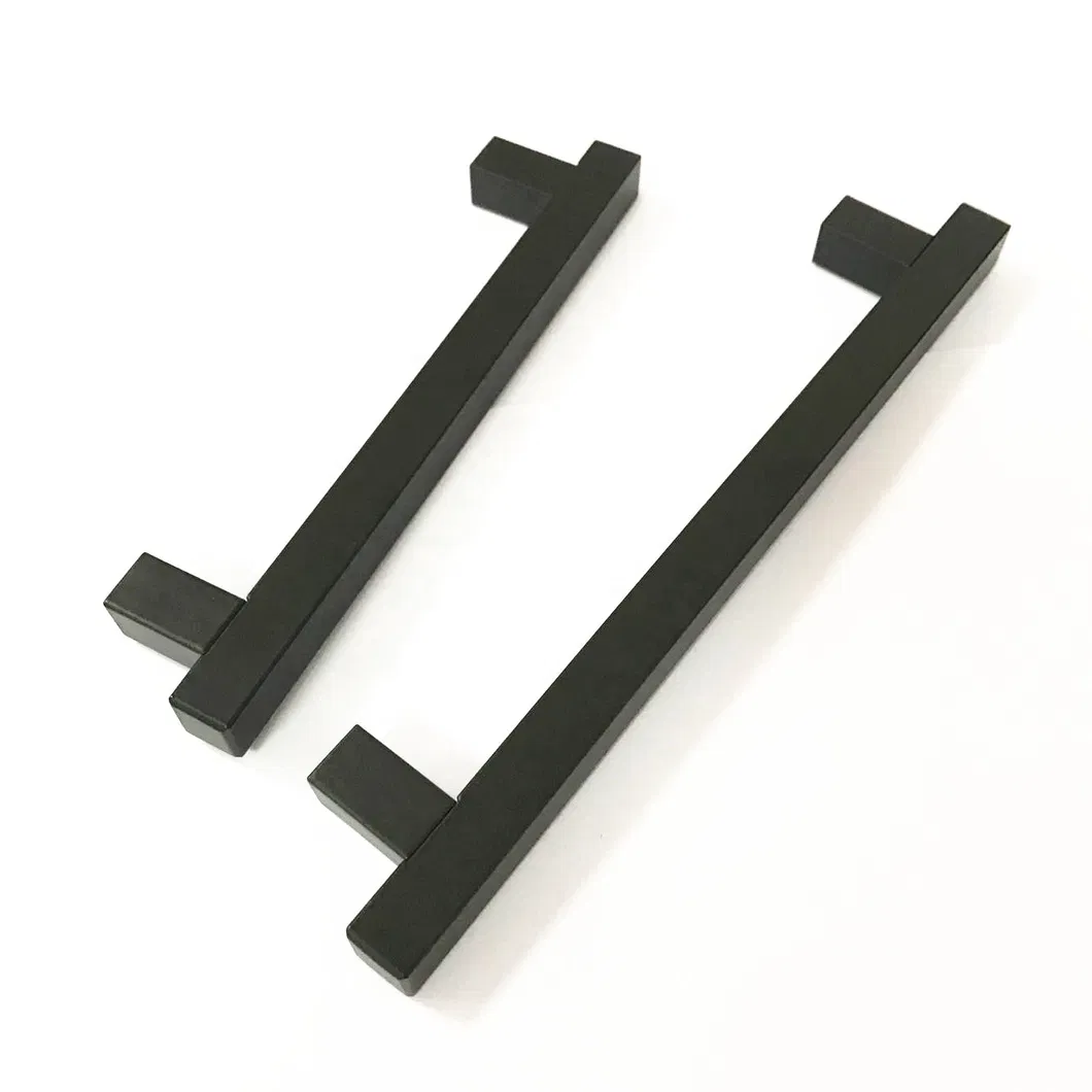 Cabinet Hardware Drawer Handles Black Matt Square T Style Solid Furniture Handle